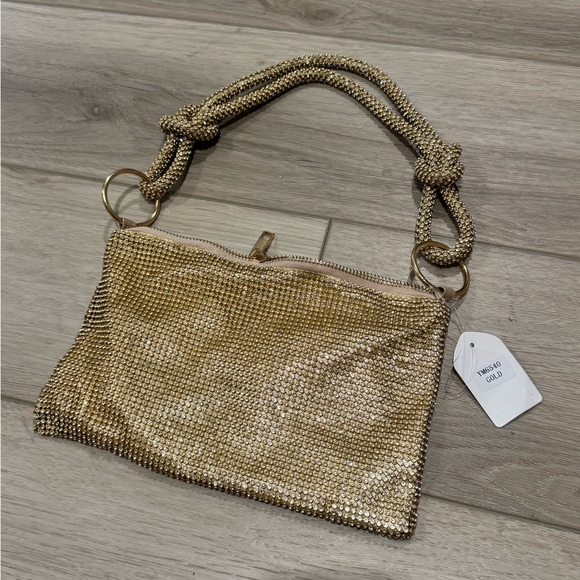 Gold Rhinestone Purse - Picture 1 of 3